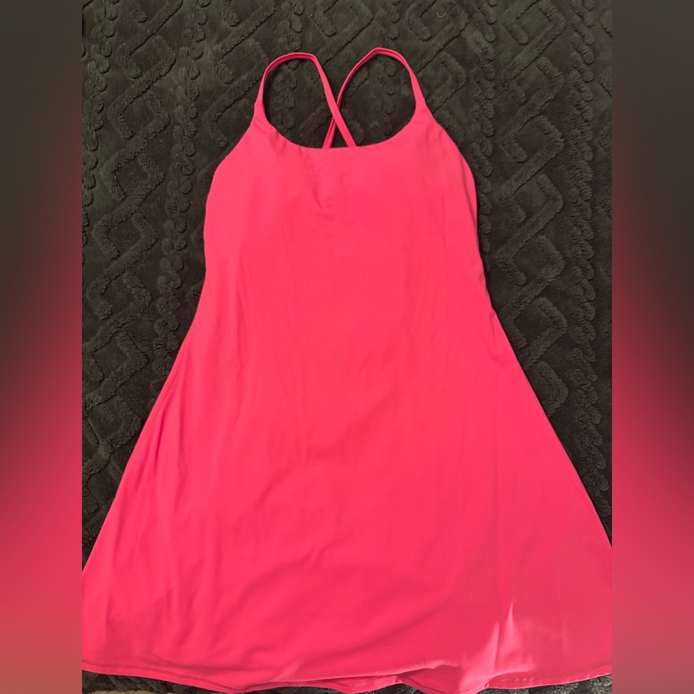 Halara Easy Peezy Pink Strappy Athletic Dress